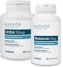 Preparat medycyny naturalnej Eurovital Dhea 50Mg + Melatonina 3Mg 180 Kaps. - zdjęcie 1
