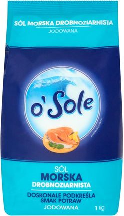 o'Sole Morska sól spożywcza drobnoziarnista jodowana 1 kg