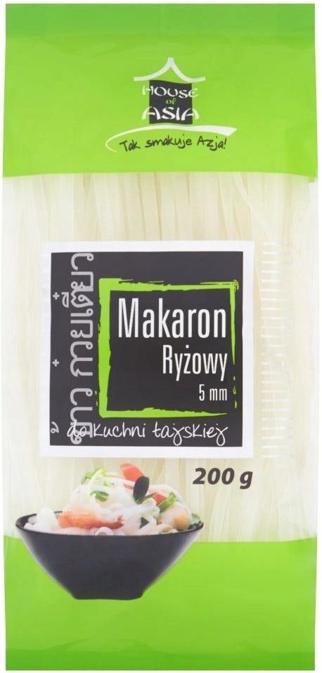 House of Asia Makaron ryżowy 5 mm 200 g - zdjęcie 1 House of Asia Makaron ryżowy 5 mm 200 g