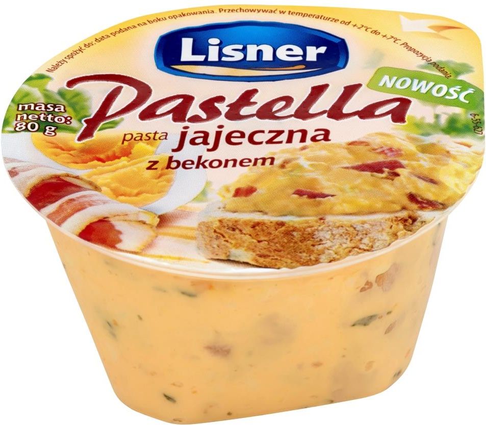 Lisner Pastella Pasta jajeczna z bekonem 80 g Ceny i opinie Ceneo.pl