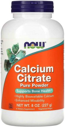 Now Foods Cytrynian Wapnia Calcium Citrate 227 g