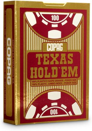 Talia Texas Holdem 100% plasitc - czerwona
