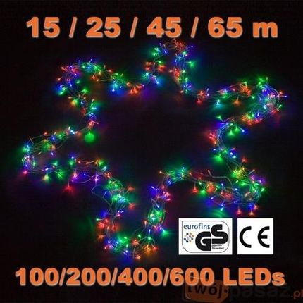 TwójPasaż Kolorowe lampki choinkowe 15m 100 LED lampki na święta 30010128