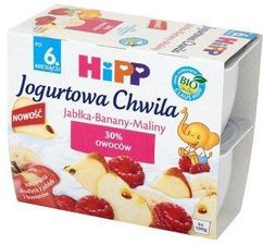 Hipp Bio Jogurtowa Chwila Jabłka-Banany-Maliny Po 6 Miesiącu 4X100G - Deserki dla dzieci