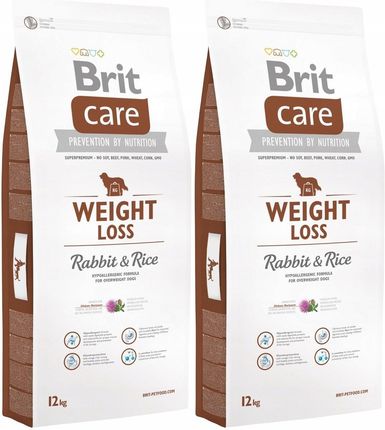 Brit Care Weight Loss Rabbit& Rice 2X12Kg