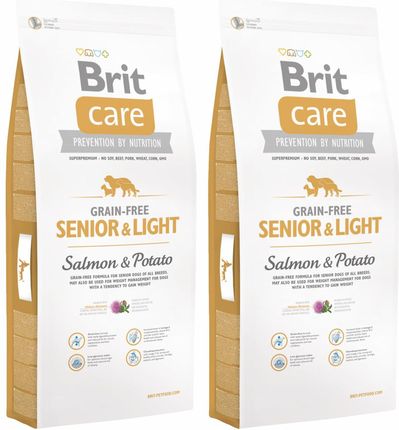Brit Care Grain Free Senior Salmon&Potato 2X12Kg