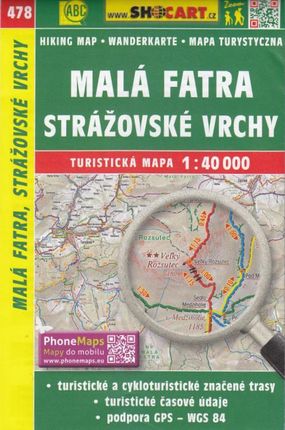 Malá Fatra Strážovské Vrchy, 1:40 000