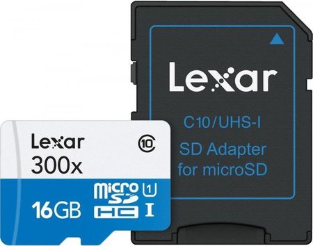 Lexar microSDHC 16GB 300x Class 10 (LSDMI16GBB1EU300A)