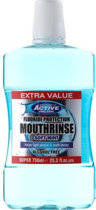 Beauty Formulas Active Oral Care Płyn do Płukania Ust Bezalkoholowy Soft Mint z Fluorem 750ml