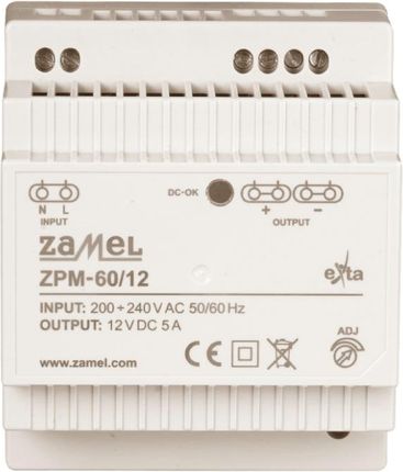 Zamel Zasilacz impulsowy TH35 60W 12V ZPM-60/12