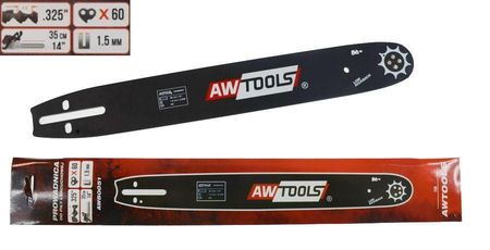 AW Tools Prowadnica do piły 35cm(14) 1,5mm(0,058) .325 AW80051
