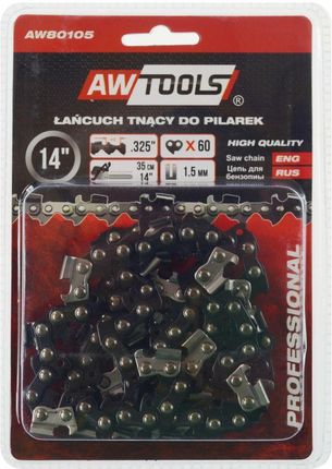 AW Tools Łańcuch tnący do pilarki 35cm(14) .325 1 5mm 60-ogniw AW80105