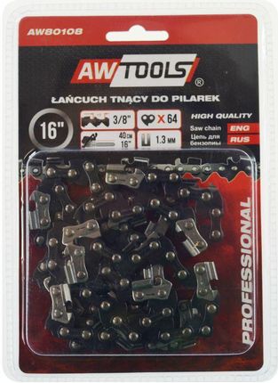 AW Tools Łańcuch tnący do pilarki 40cm(16) 3/8 1 3mm 64-ogniwa AW80108