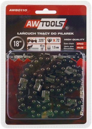 AW Tools Łańcuch tnący do pilarki 45cm(18) .325 1 5mm 72-ogniwa AW80110