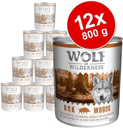 Wolf of Wilderness Oak Woods dzik 12x800g