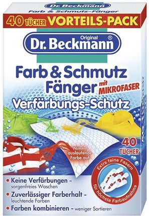 Dr Beckmann 40Szt Farb & Schmutz Fanger Chusteczki Wyłapujące Niemieckie