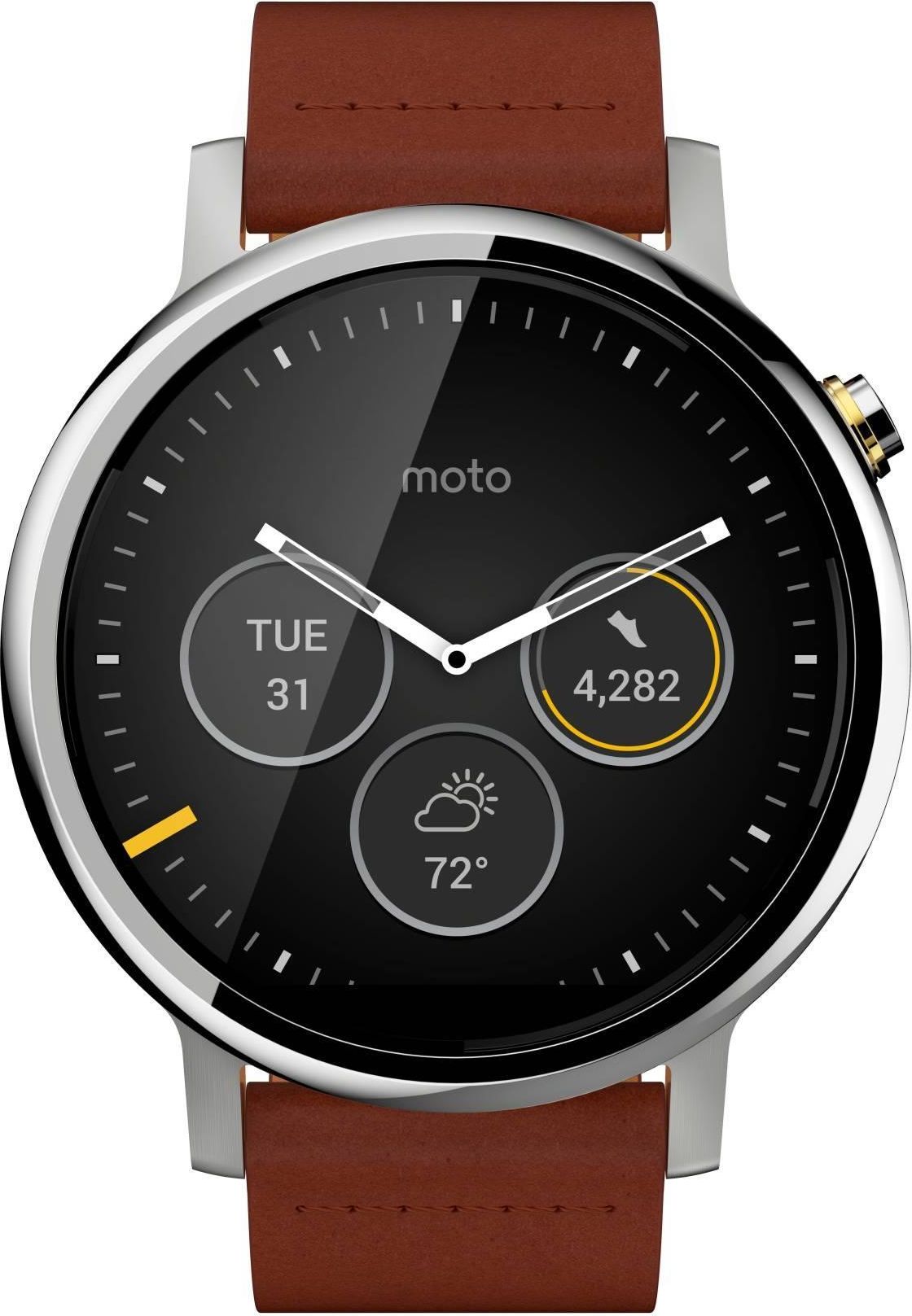 moto 360 watch cognac