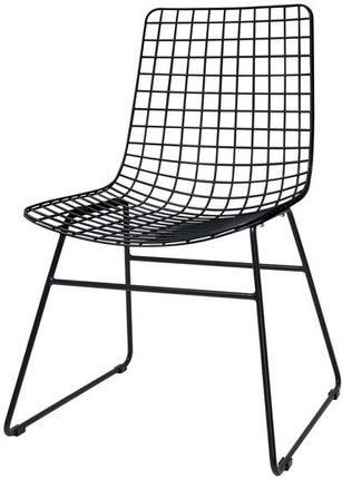 Hk Living Krzesło Metalowe Wire Czarne Fur0023