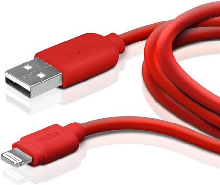 SBS Mobile Kabel USB 2.0 - Apple Lightning 1m Czerwony (TECABLEUSBIP5R)