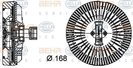 Behr Hella Service Sprzęgło - wentylator chłodzenia 8MV 376 734-381