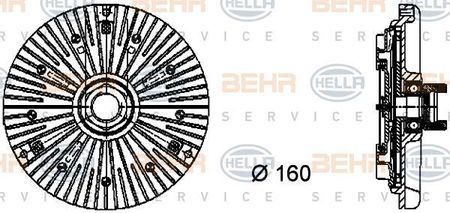 Hella Sprzęgło - wentylator chłodzenia 8MV 376 733-001