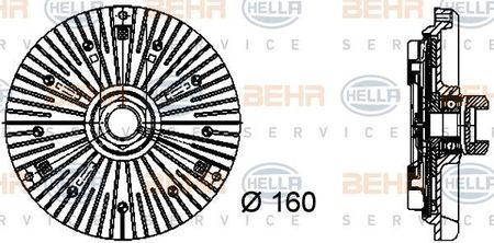 Hella Sprzęgło - wentylator chłodzenia 8MV 376 733-031