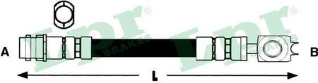 Przewód hamulcowy elastyczny LPR 6T46734