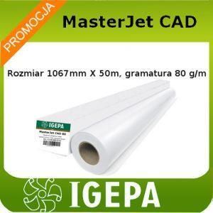 Igepa Papier do plotera 1067x50 MasterJet 80g/m2 rolka klasy Premium RP106750