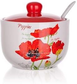 Banquet Ceramiczna Cukiernica Z Łyżeczką Red Poppy  60Zf1168Rp