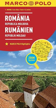 Romania. Republica Moldova. Rumanien. Republik Moldau. Mapa 1:800 000