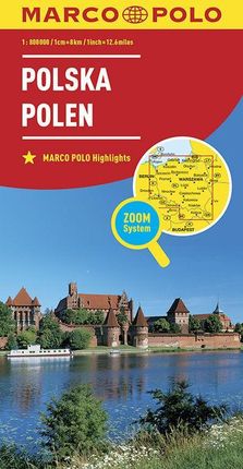 Polska. Polen. Mapa 1:800 000