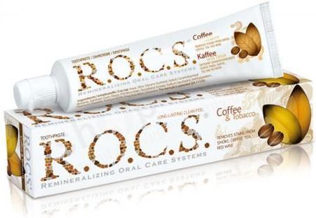 Rocs Coffee Tabacco Pasta do Zębów na Przebrawienia 60ml