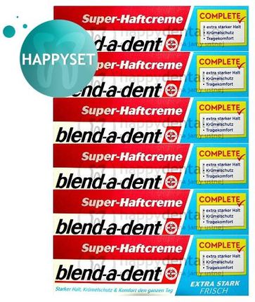 Blend-A-Dent Happyset Es Frisch Klej Zapewnienie Świeżości Niebieski 6 x 47g