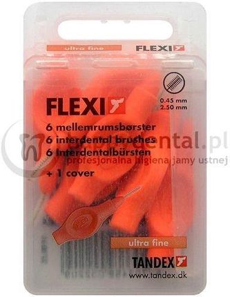 Tandex Flexi   0.45-2.5mm Pomarańcz Szczoteczki Międzyzębowe Ultra-Fine 6 szt. 