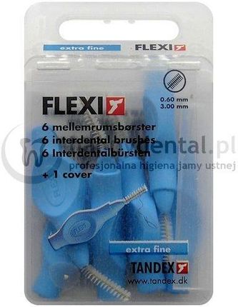 Tandex Flexi   0.60-3.0mm Niebieskie Szczoteczki Międzyzębowe Extra-Fine 6 szt. 