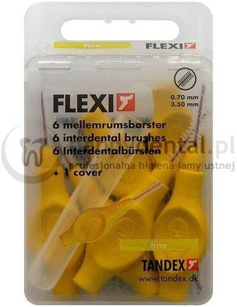 Tandex Flexi   0.70-3.5mm Żółte Szczoteczki Międzyzębowe Fine 6 szt. 