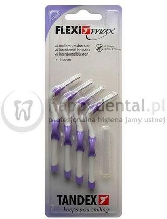 Tandex Flexi-Max 4 szt. Blister 0.8-3.0mm Liliowe Szczoteczki Międzyzębowe 4 szt.