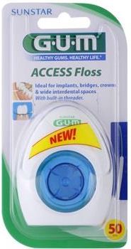GUM AccessFloss specjalistyczna nić dentystyczna pod mosty korony 50 szt.