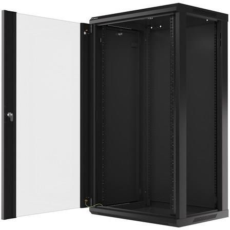 Lanberg Szafa instalacyjna wisząca 19'' 22U 600x450mm Czarna Drzwi Szklane (WF01-6422-10B) - zdjęcie 9 Lanberg Szafa instalacyjna wisząca 19'' 22U 600x450mm Czarna Drzwi Szklane (WF01-6422-10B)