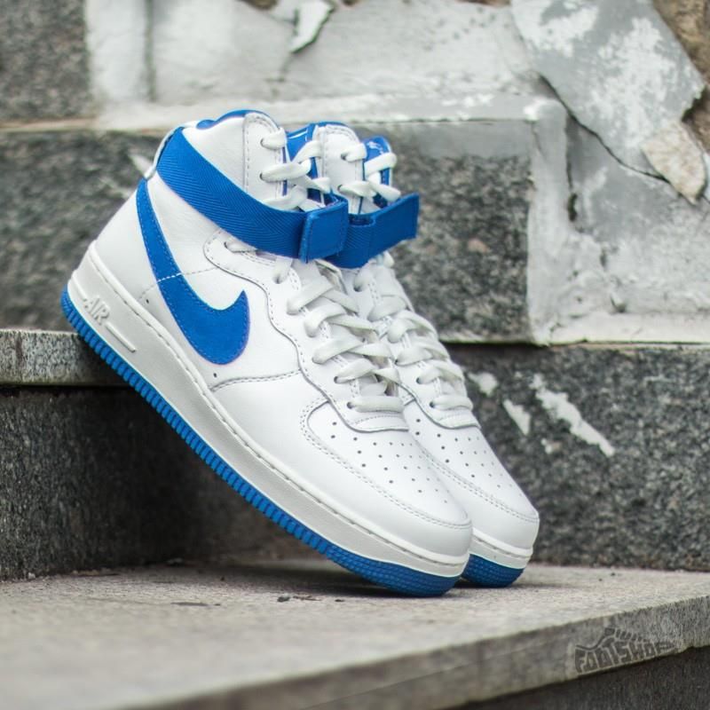 buty nike air force 1 high retro qs white/royal buty nike air force 1 high retro qs white/royal