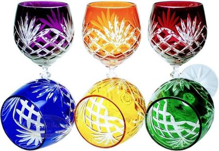 Marika Kolorowe kryształowe kieliszki do wina 180ml 479