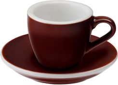 Loveramics Fili�anka Porcelanowa Ze Spodkiem Egg Espresso Brown 80 Ml