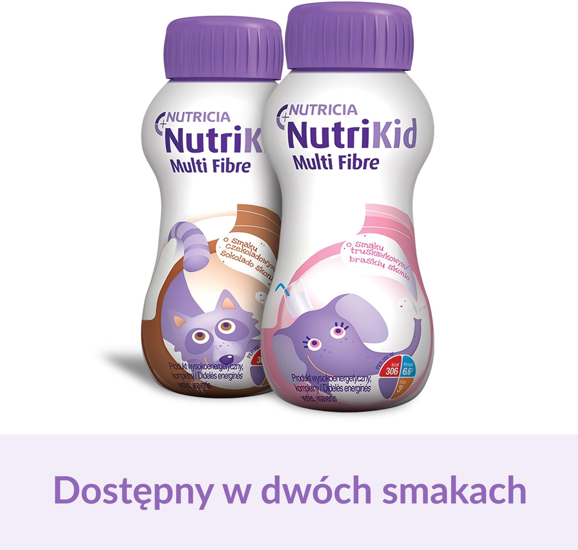 Nutricia Nutrikid Multi Fibre Czekoladowy 200Ml - zdjęcie 2 Nutricia Nutrikid Multi Fibre Czekoladowy 200Ml