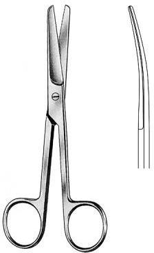 TZMO Nożyczki chirurgiczne odgięte T/T 14cm