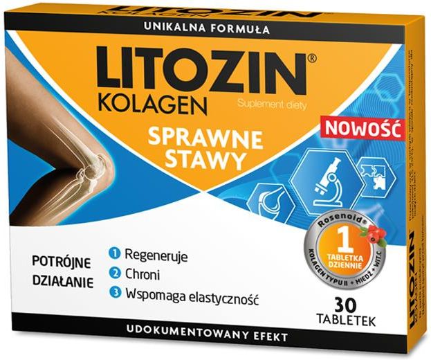 Suplement diety Litozin Kolagen 30 tabletek - Opinie i