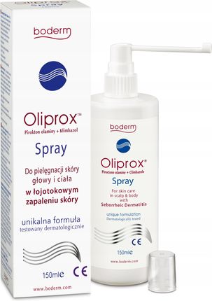 Oliprox spray do stosowania w łojotokowym zapaleniu skóry głowy i ciała 150ml