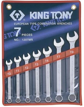 King Tony Zestaw kluczy płasko-oczkowych 1207MR