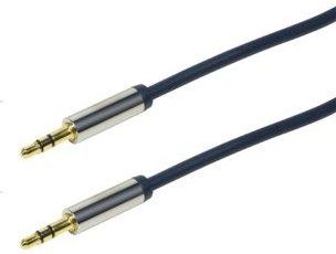 LogiLink Kabel audio 2xJack 3.5mm stereo M/M, 0.3m, niebieski CA10030