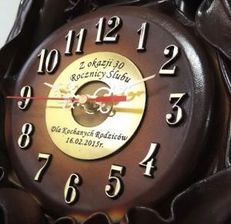 Art Deco Dedykacja grawerowana na tarczy zegara - DUŻA gd1 - Usługi poligraficzne