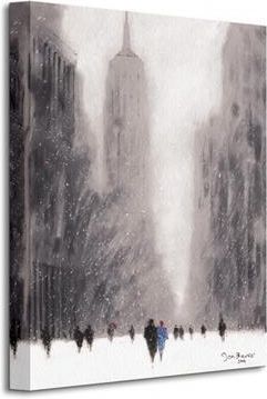 Heavy Snowfall, 5th Avenue - New York - Obraz na płótnie
